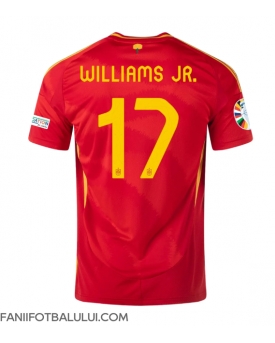 Spania Nico Williams #17 Tricou Fotbal Replică European 2024 Barbati Acasa